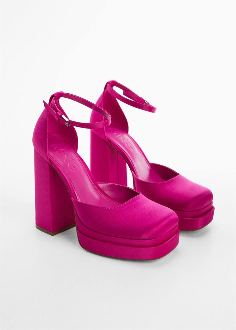 satin platform shoes