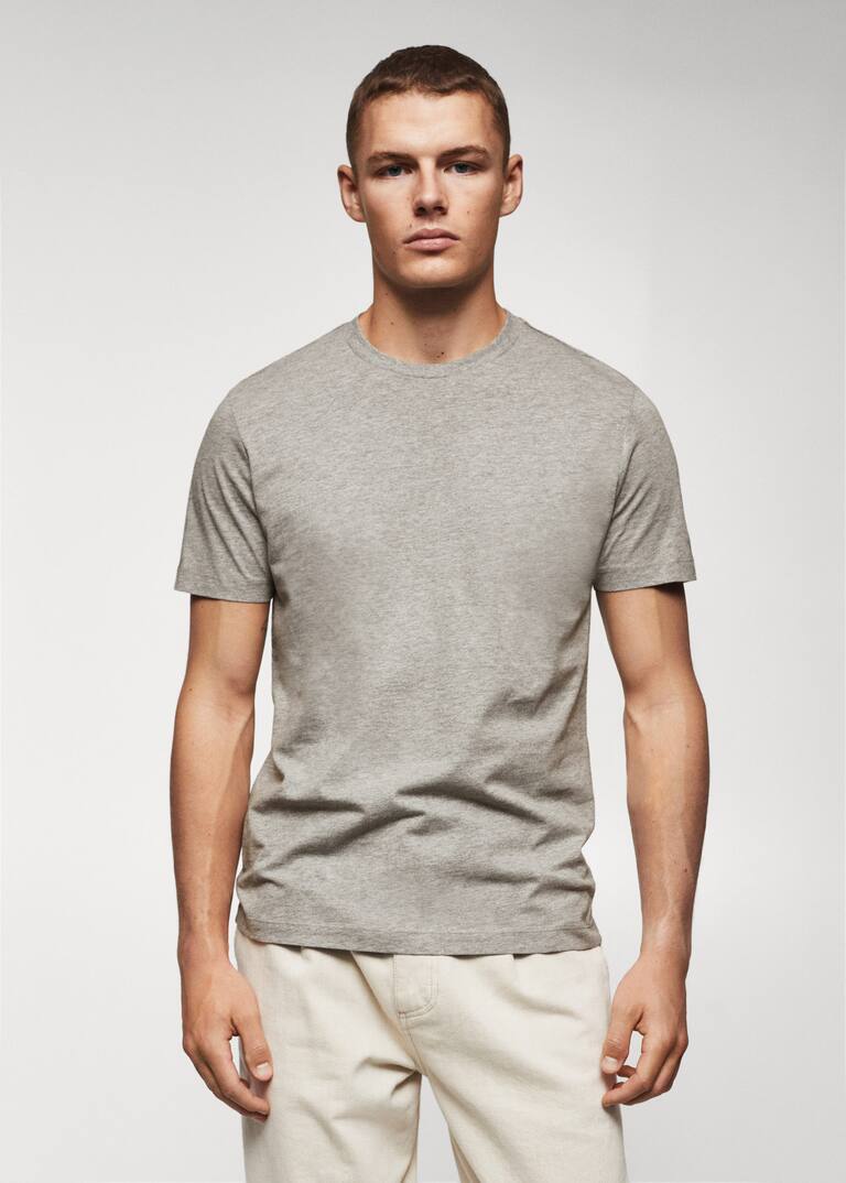 Sustainable cotton basic tshirt Men Mango Man USA