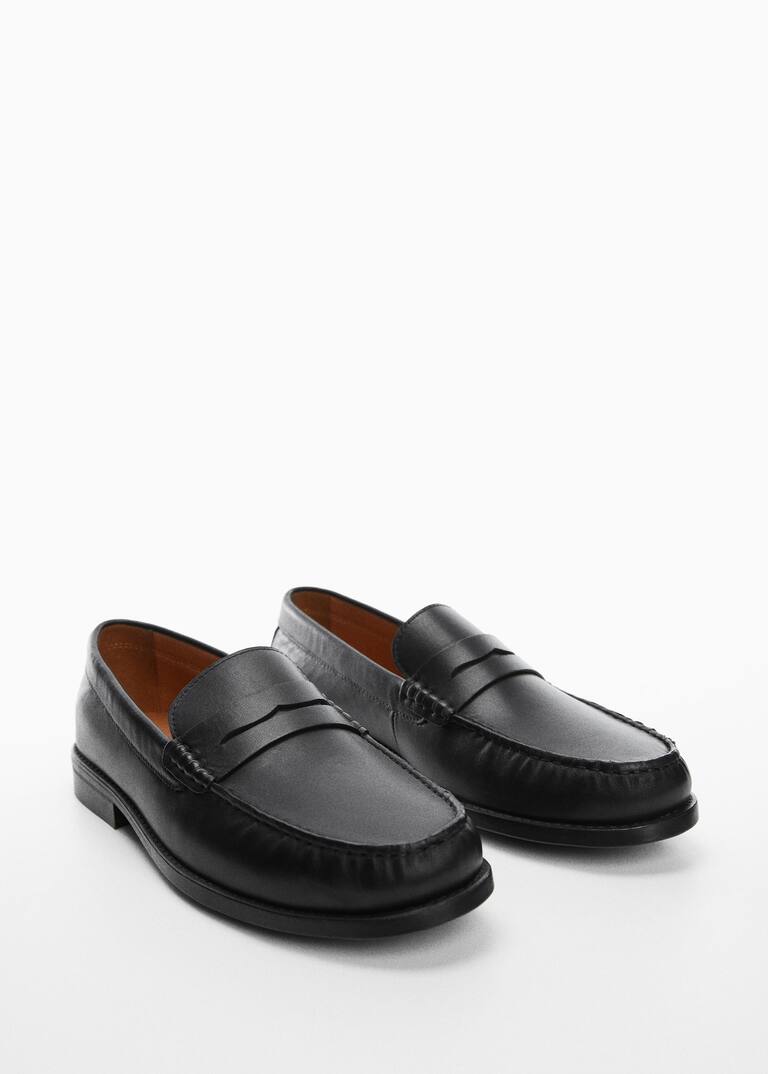 Leather penny loafers Man Mango Man Canada