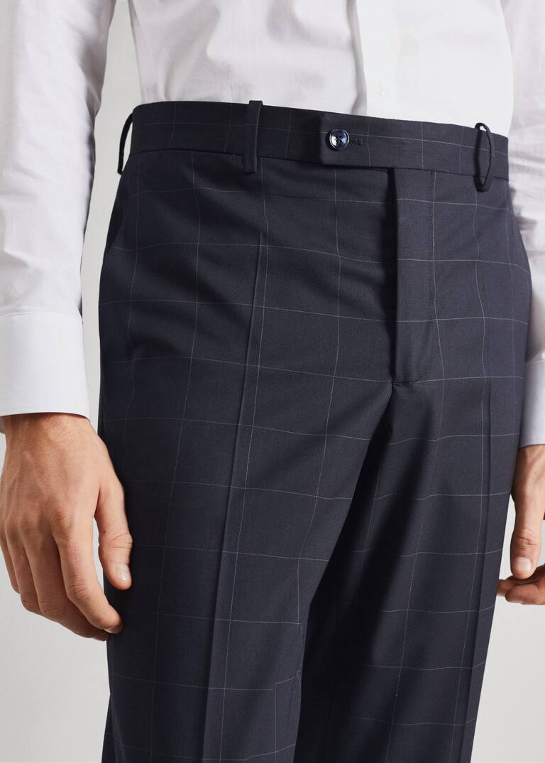 Slim fit check suit pants Men Mango Man USA