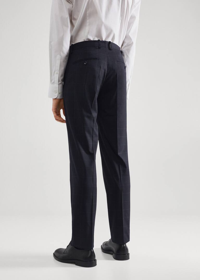 Slim fit check suit pants Men Mango Man USA