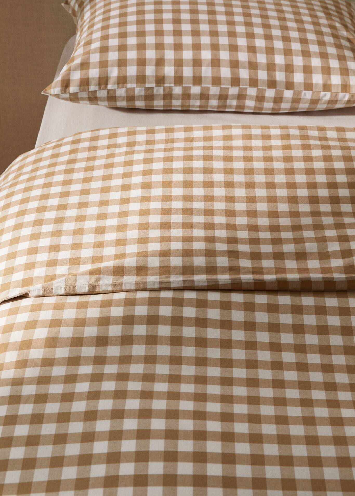 Housse de couette 100 % coton vichy lit de 180 cm - Home | Mango Home