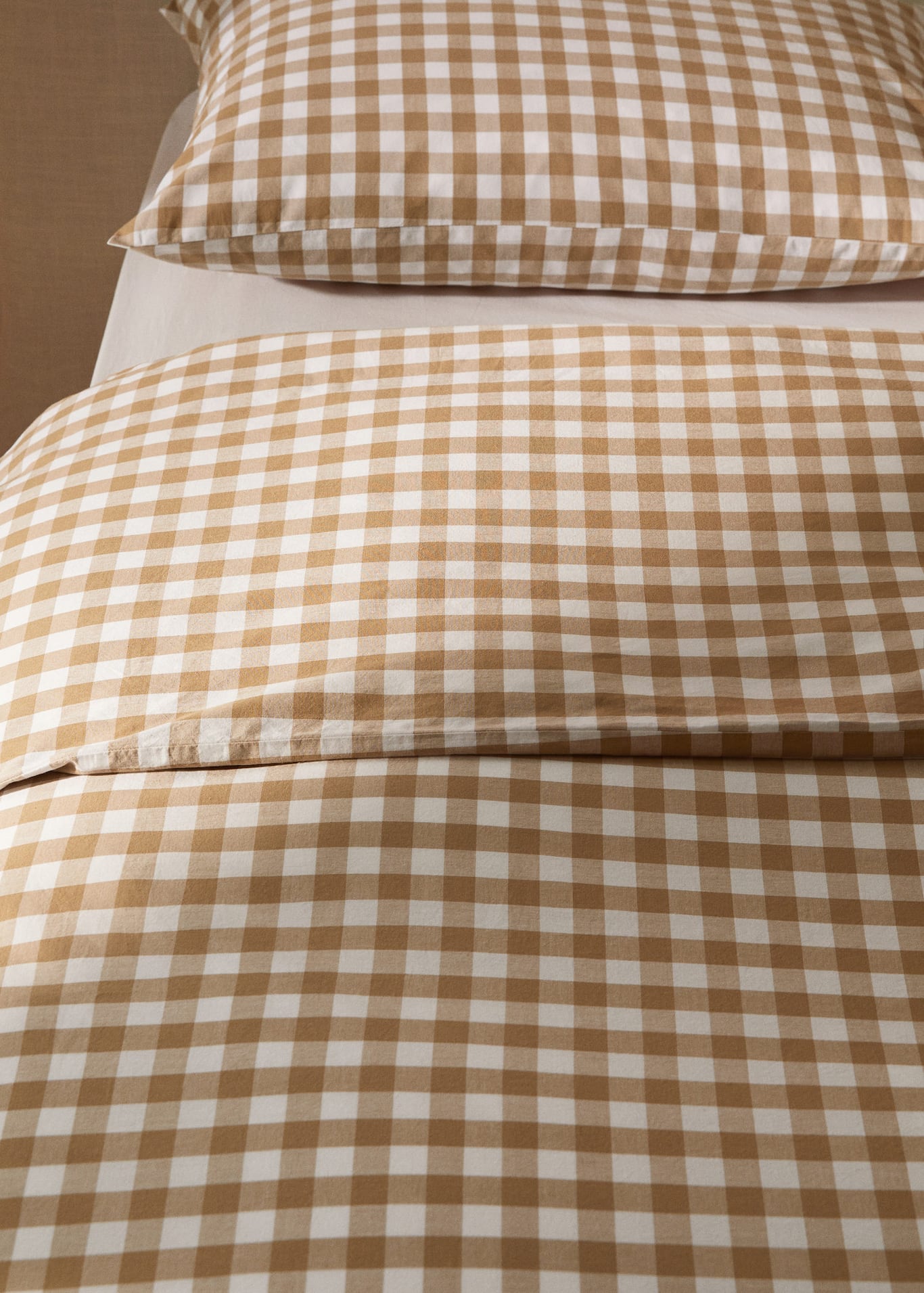 Housse de couette 100 % coton vichy lit de 180 cm - Home | Mango Home