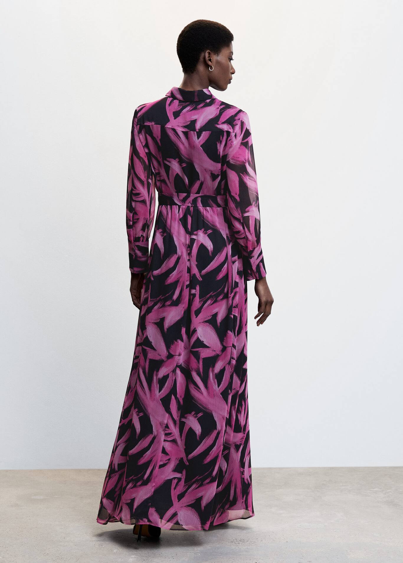 Vestido gasa estampado - Mujer | Mango Andorra