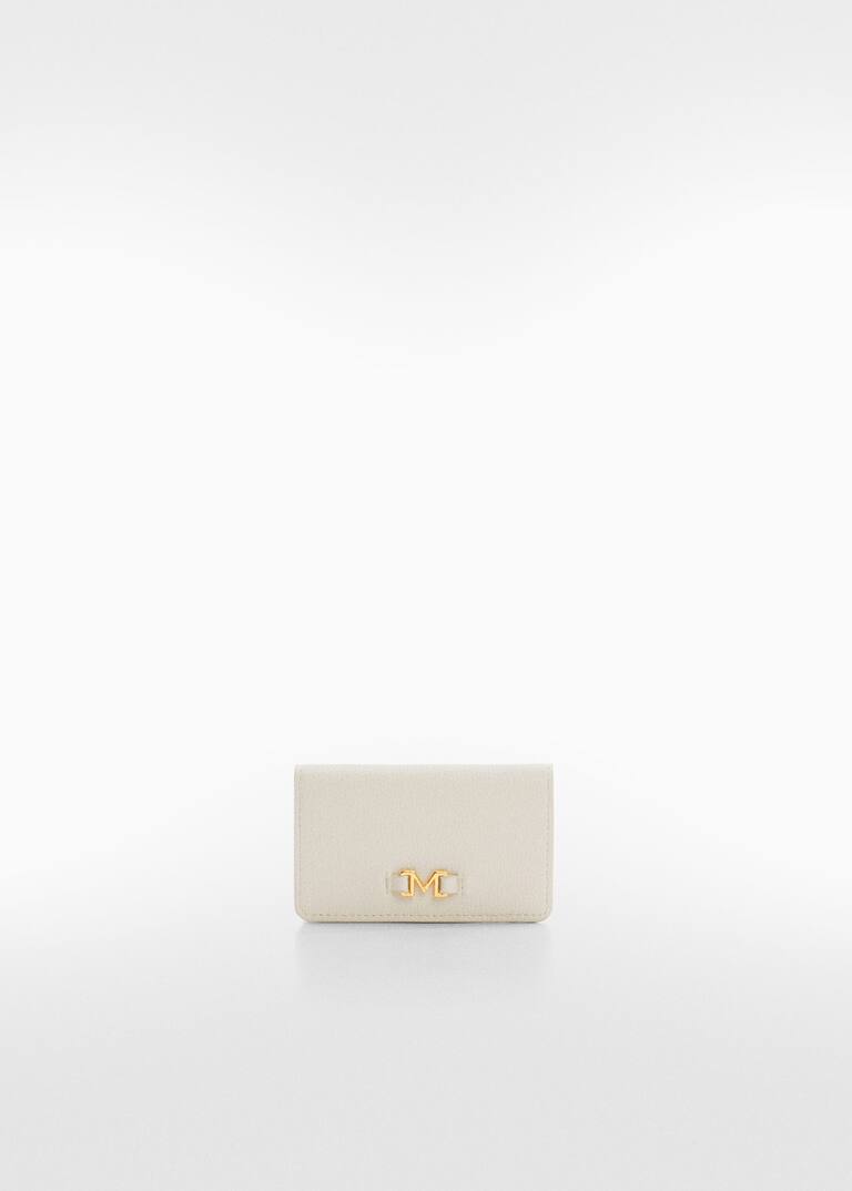 Embossed wallet with logo Woman Mango India