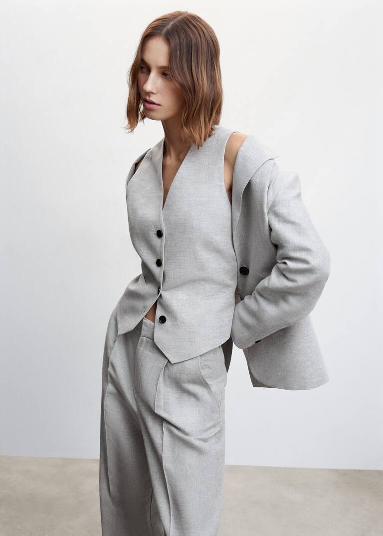 Linen suit waistcoat Women Mango USA