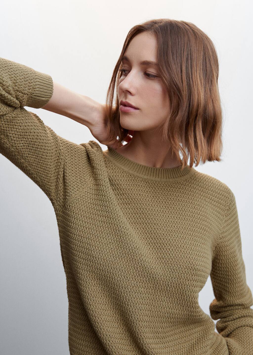 Mango Knit cotton sweater 4700587137