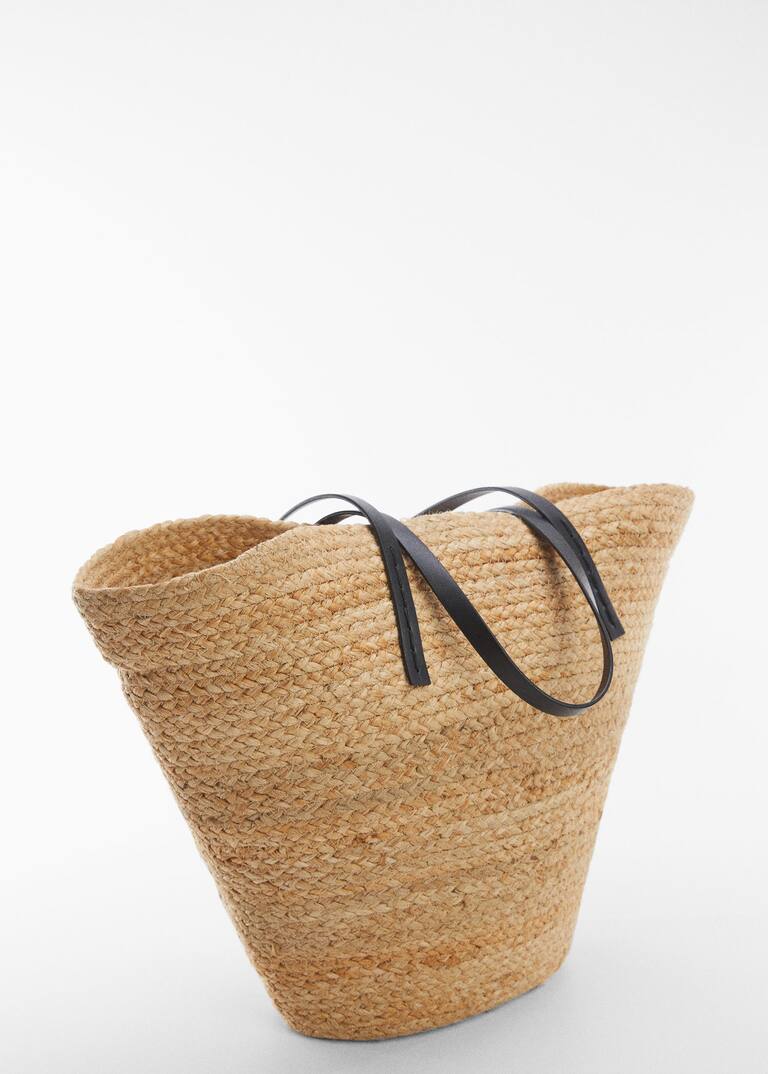 Jute basket bag Woman Mango Canada