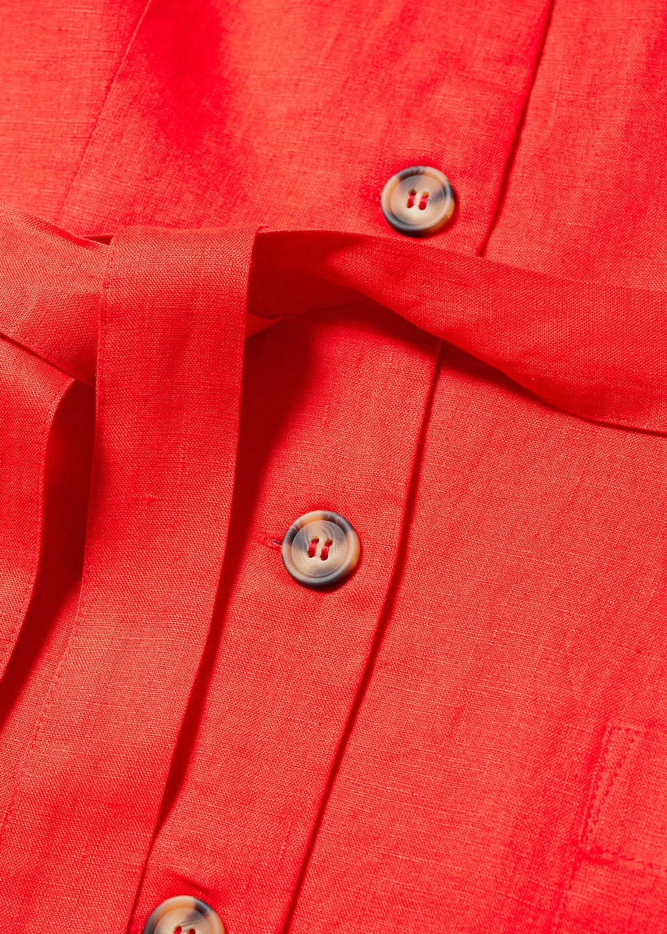 Платье-рубашка 100% лен - Женская | МАНГО Россия (Российская Федерация)