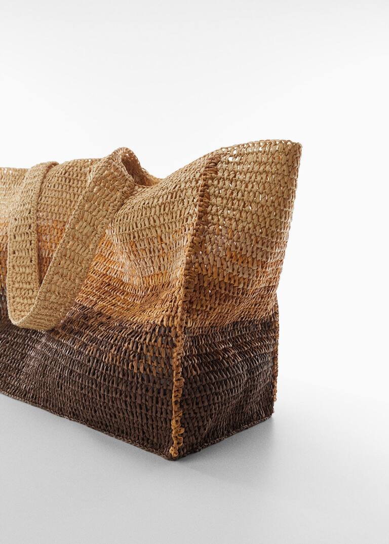 Gradient natural fiber bag Woman Mango India