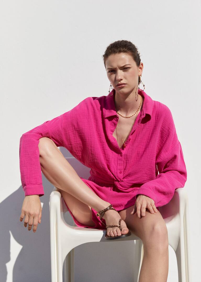 Elastic waist cotton shorts Woman MNG Australia