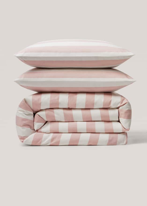 Housse de couette rayures bicolores lit 150 cm - Home | Mango Home France