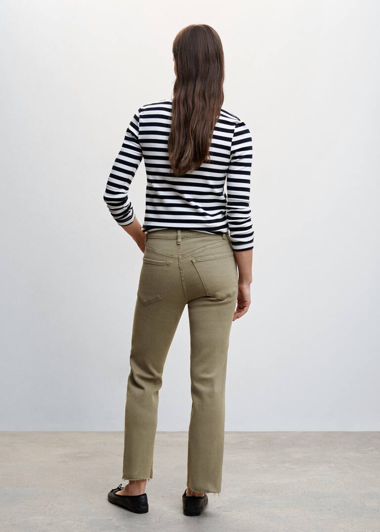 Crop flared jeans Woman Mango Canada