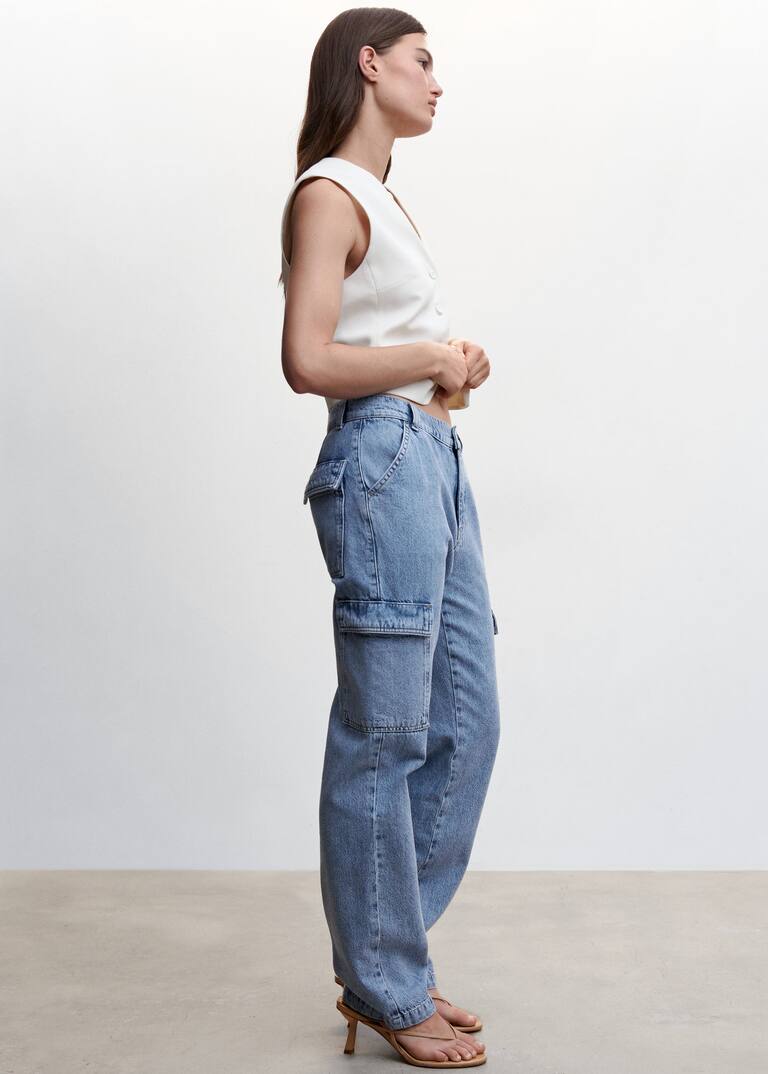 Pocket cargo jeans Women Mango USA