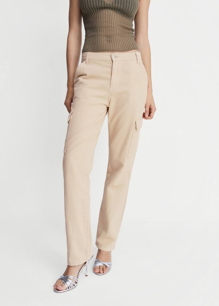 Pocket cargo jeans Woman Mango Canada
