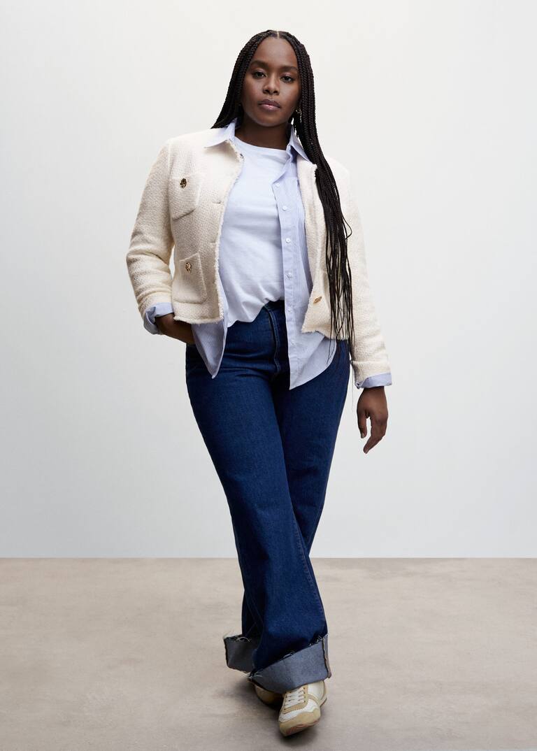 Pocket tweed jacket Women Mango USA