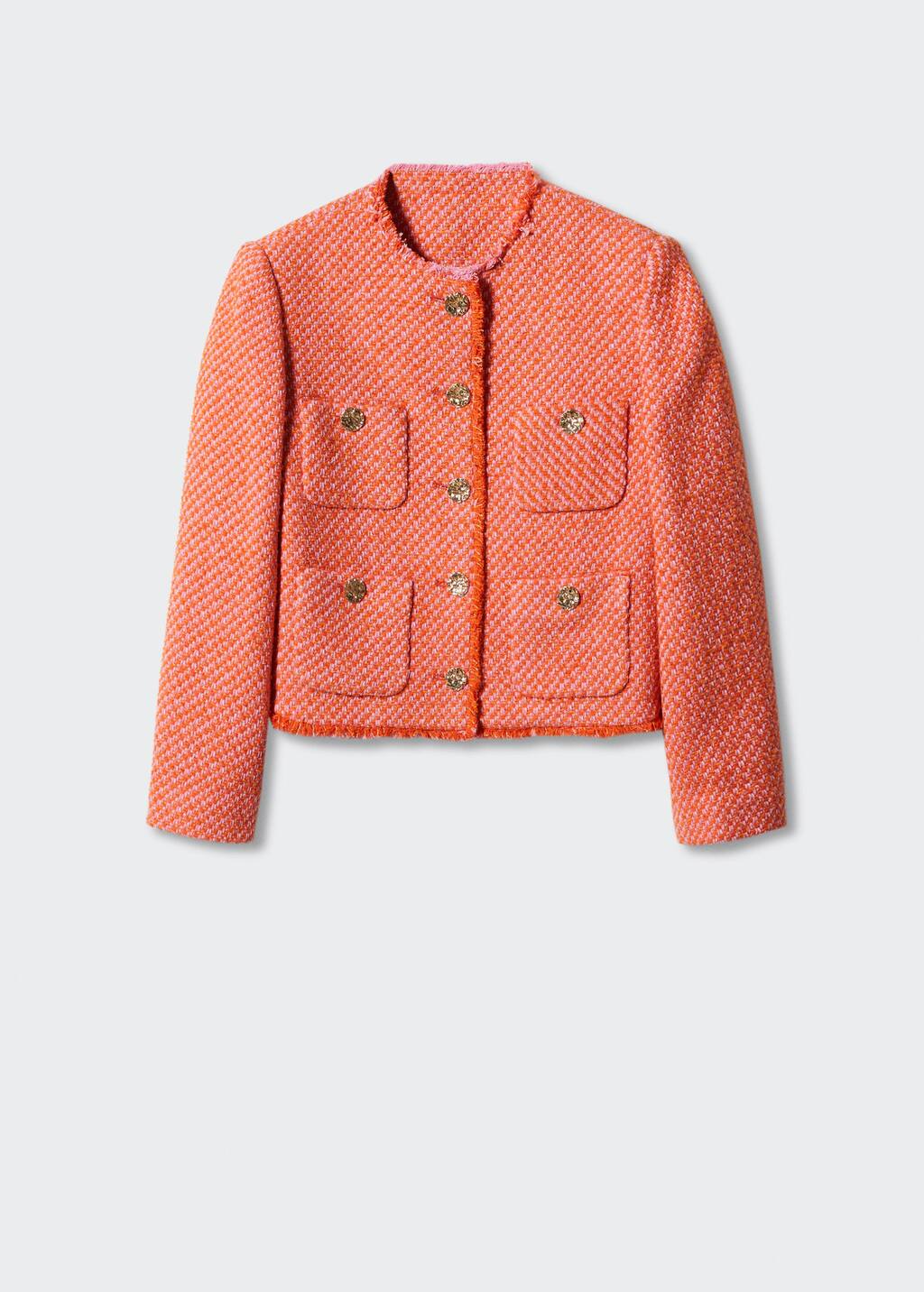 Mango Pocket tweed jacket 47014035 85