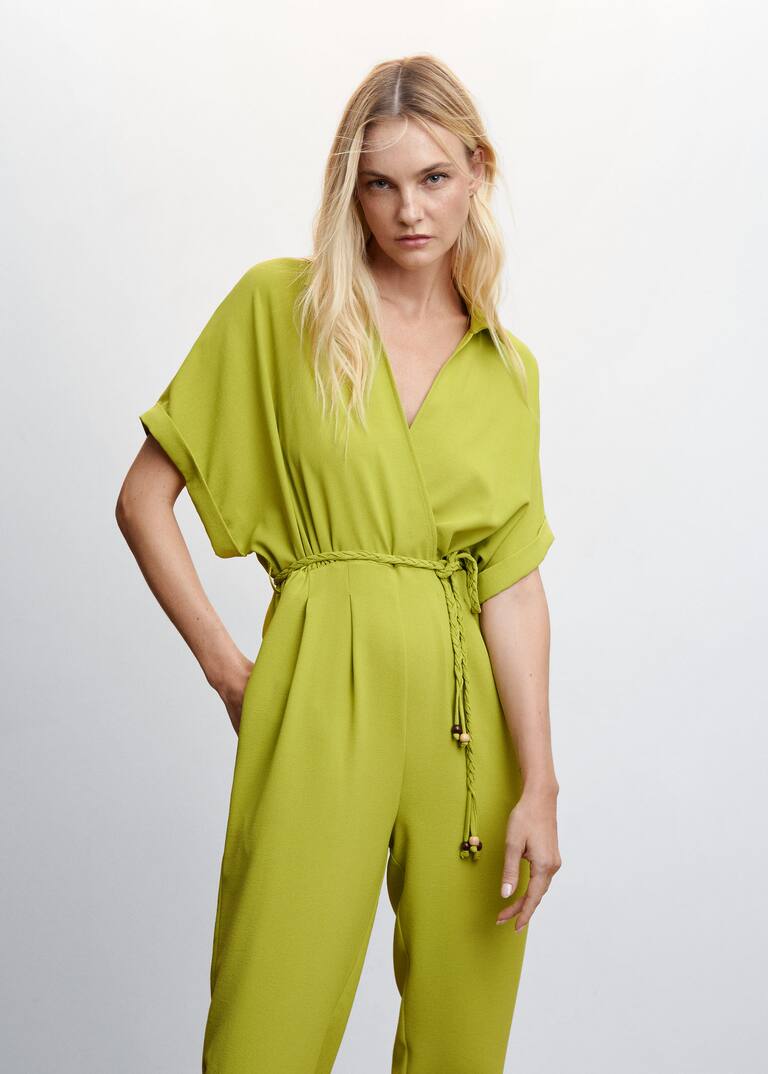 Lace shirt jumpsuit Women Mango USA