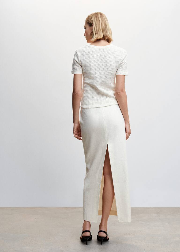 Knit cotton tshirt Women Mango United Kingdom