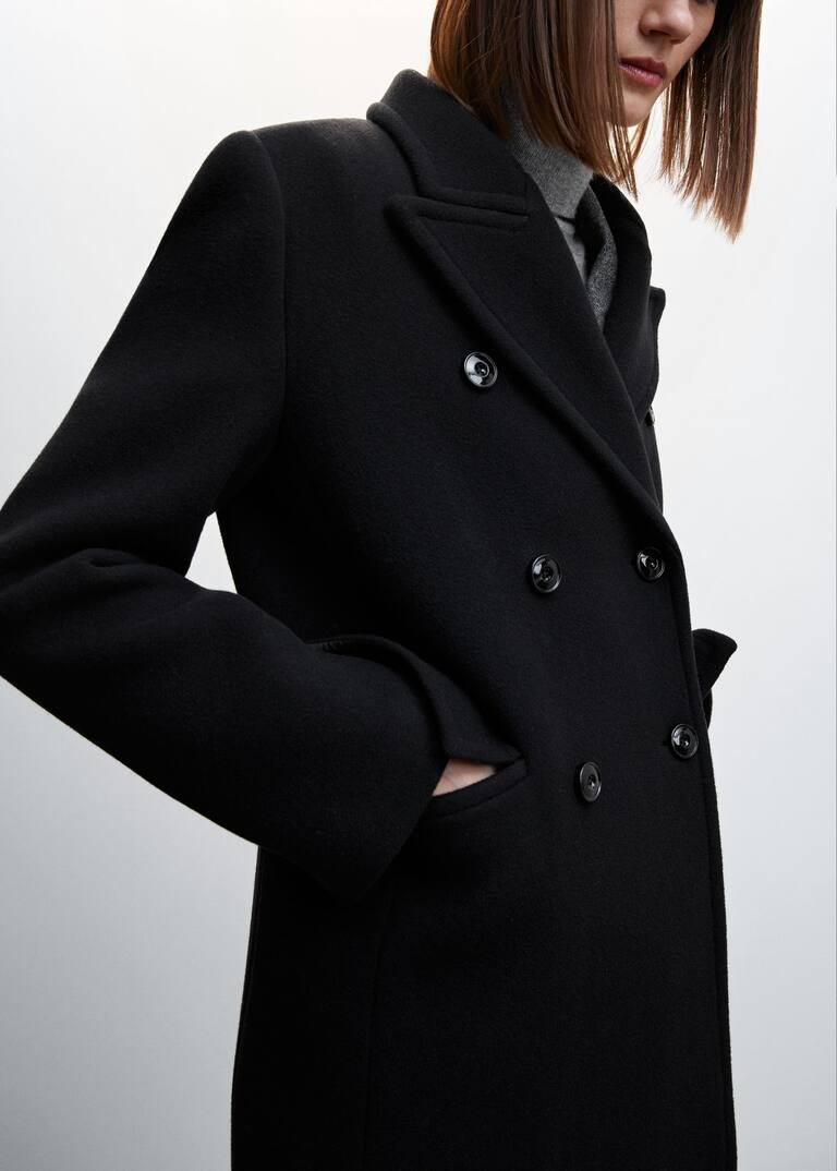 Doublebreasted wool coat Women Mango USA