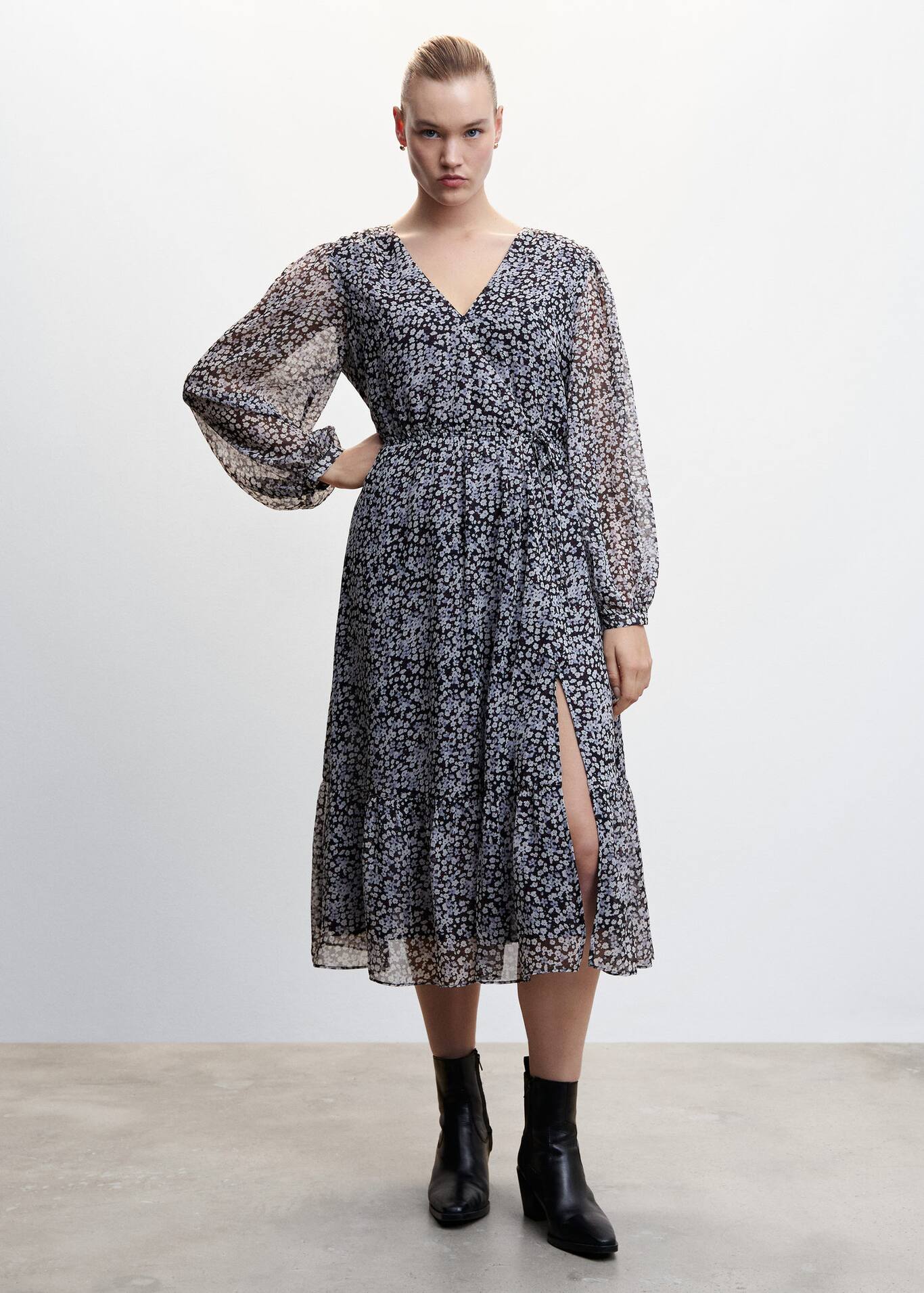 Robe ?� imprim?� fleurs - Femme | Mango France