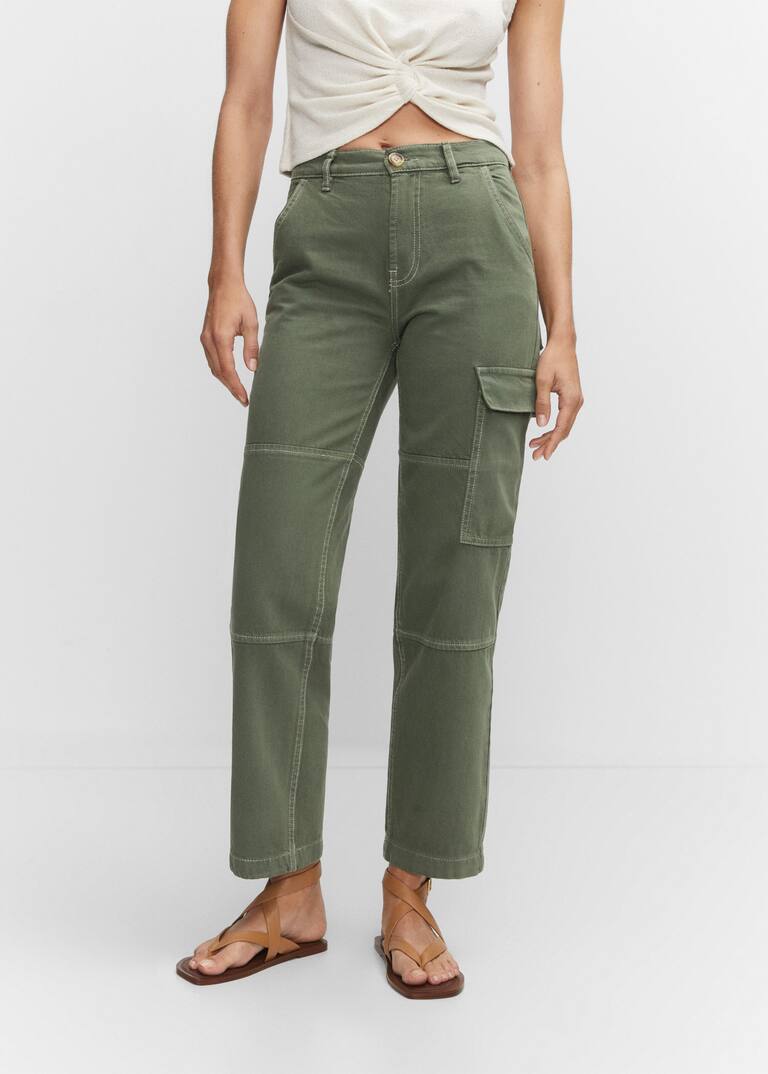 Pocket cargo jeans Woman Mango Singapore