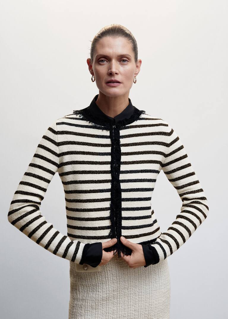 Buttoned tweed skirt Women Mango USA