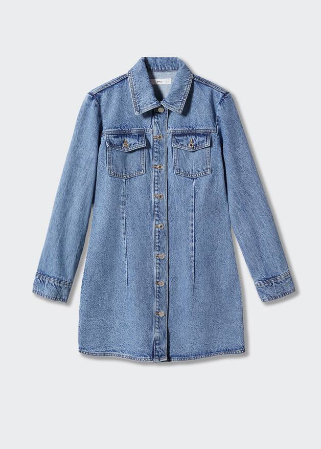 Denim dress with pockets Women MANGO OUTLET USA