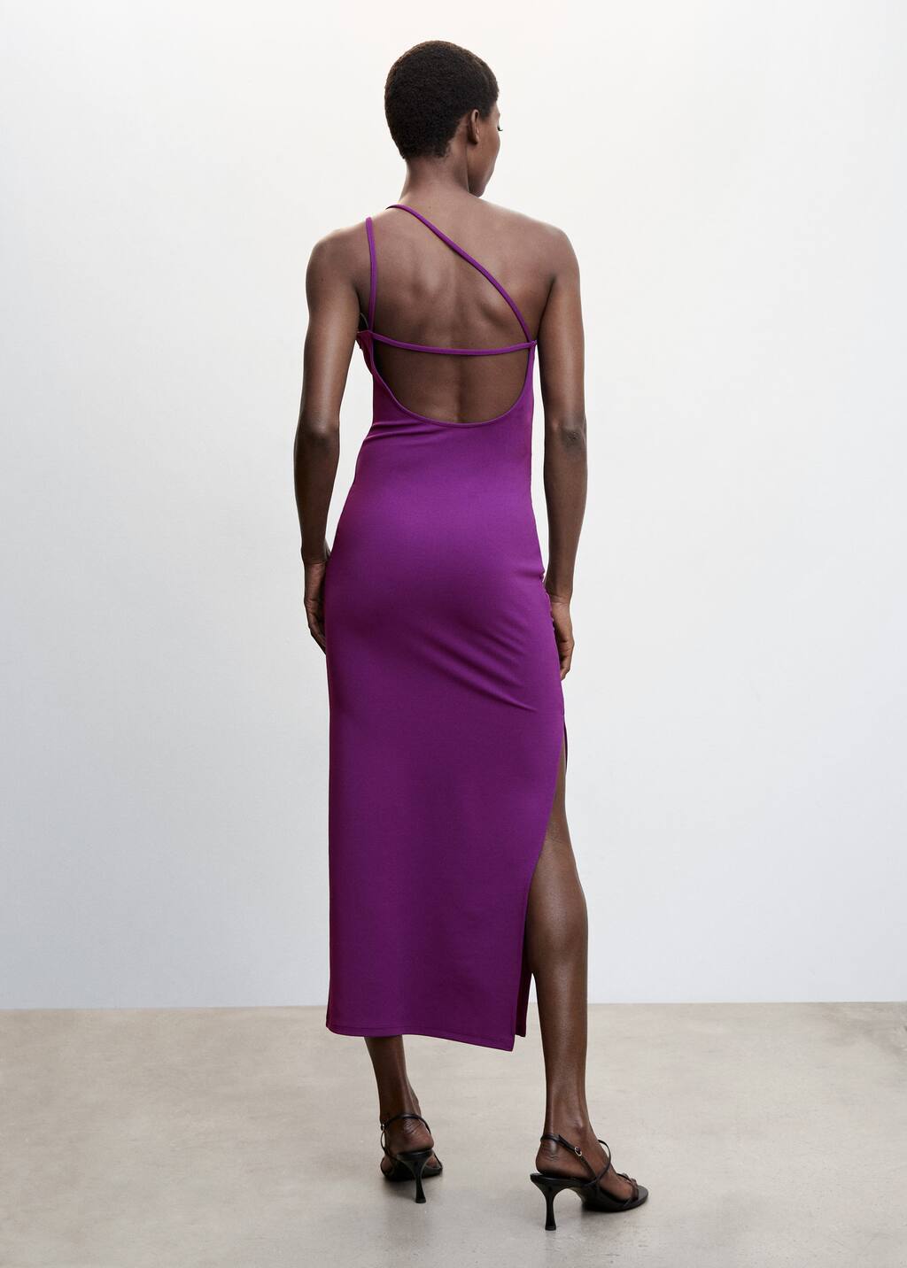 Mango Asymmetrisches Kleid mit XXL-Blume - 47027136-65 