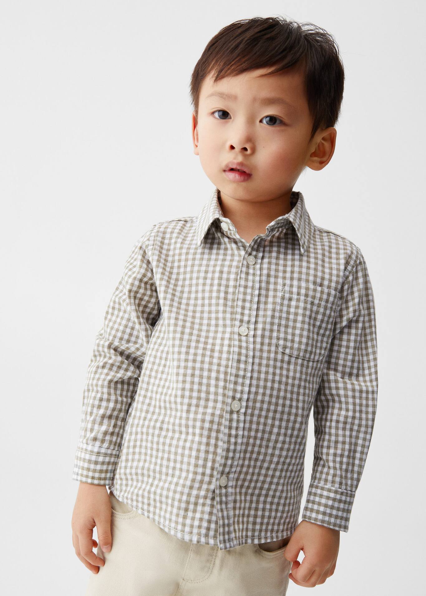 Check cotton shirt - Boys | MANGO OUTLET Greece