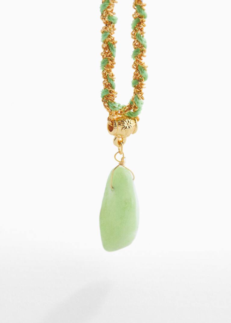 Semiprecious stone combination necklace Women Mango USA