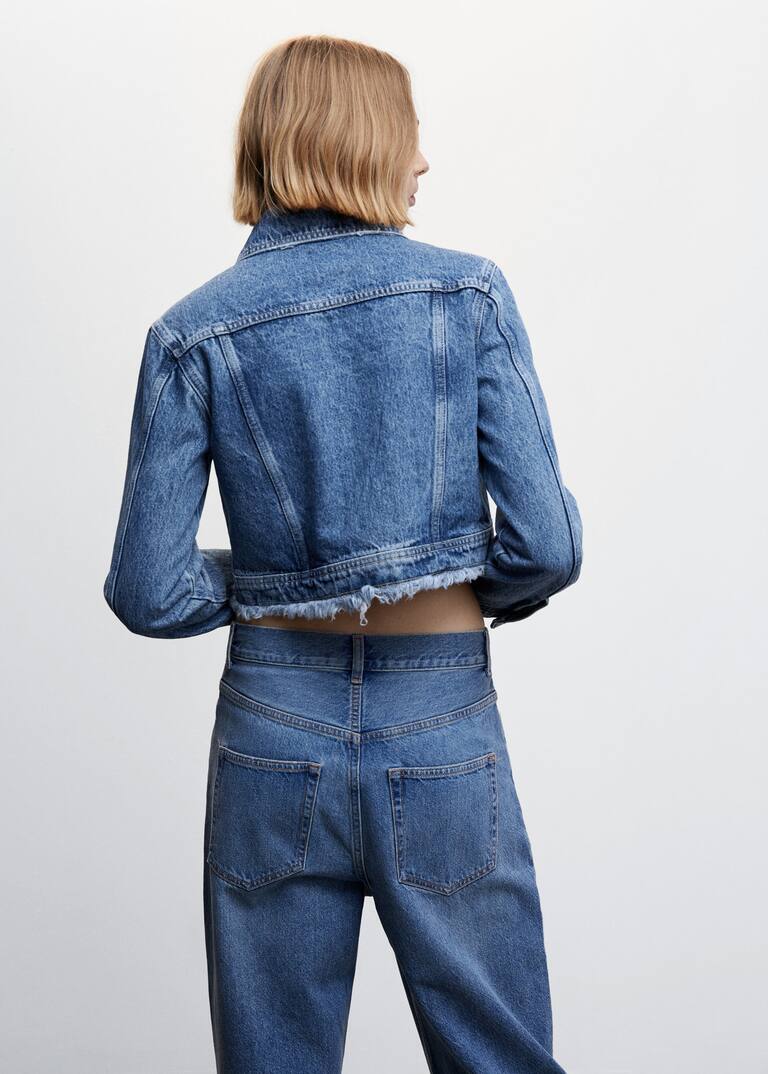 Frayed hem denim jacket Women Mango United Kingdom