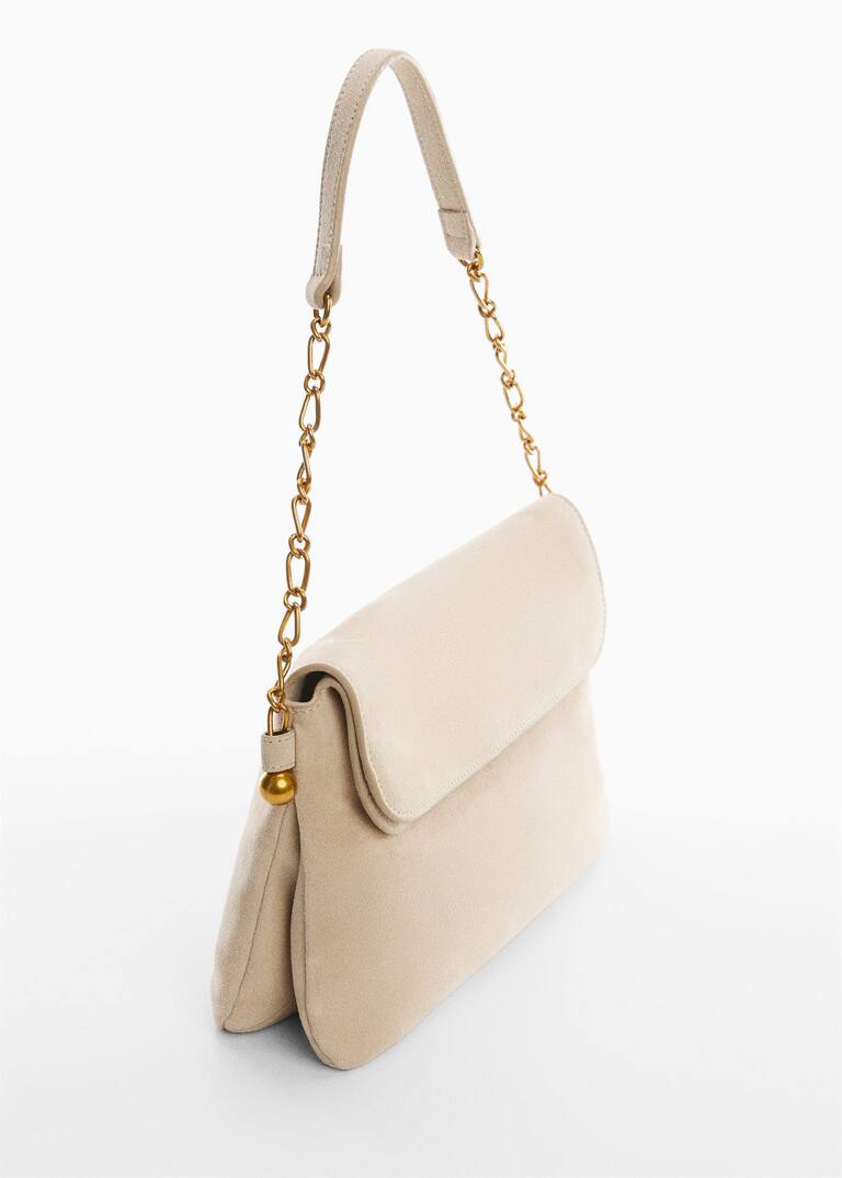Chain suede bag Women Mango USA
