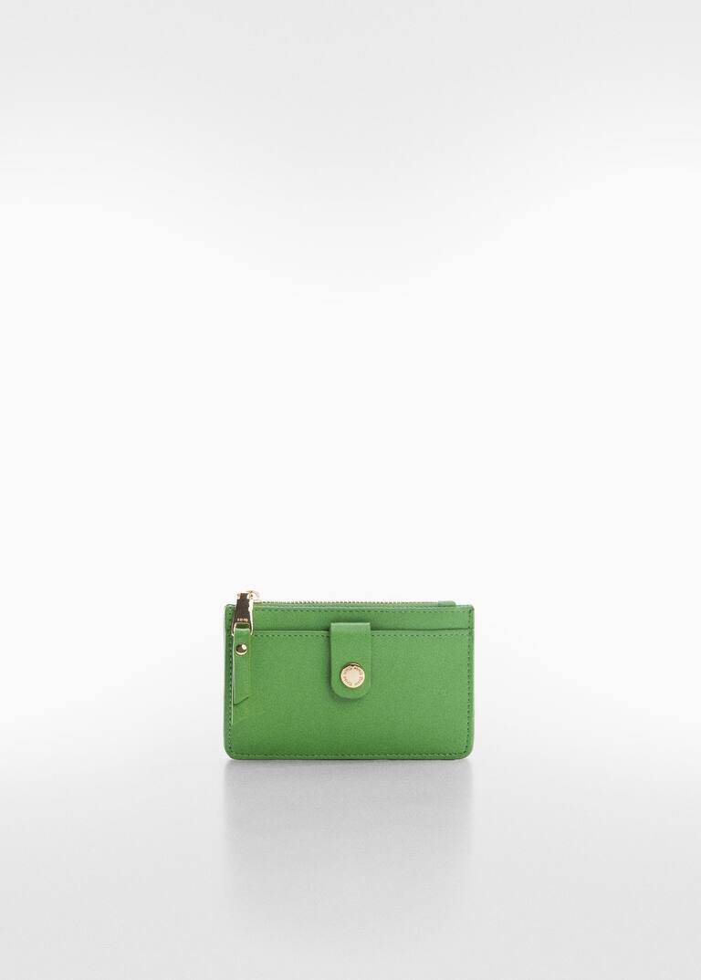 Card holder with button and logo Woman Mango Canada