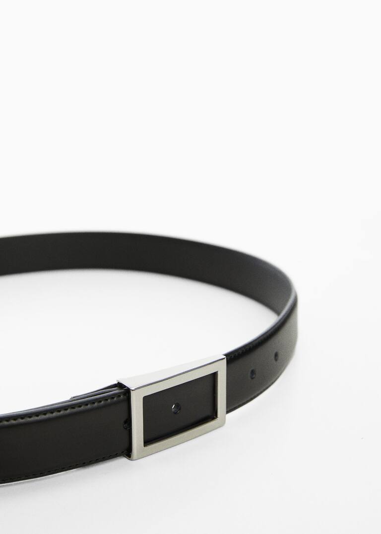 Buckle leather belt Men Mango Man USA