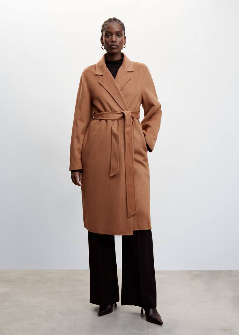 Belt handmade coat Women Mango United Kingdom