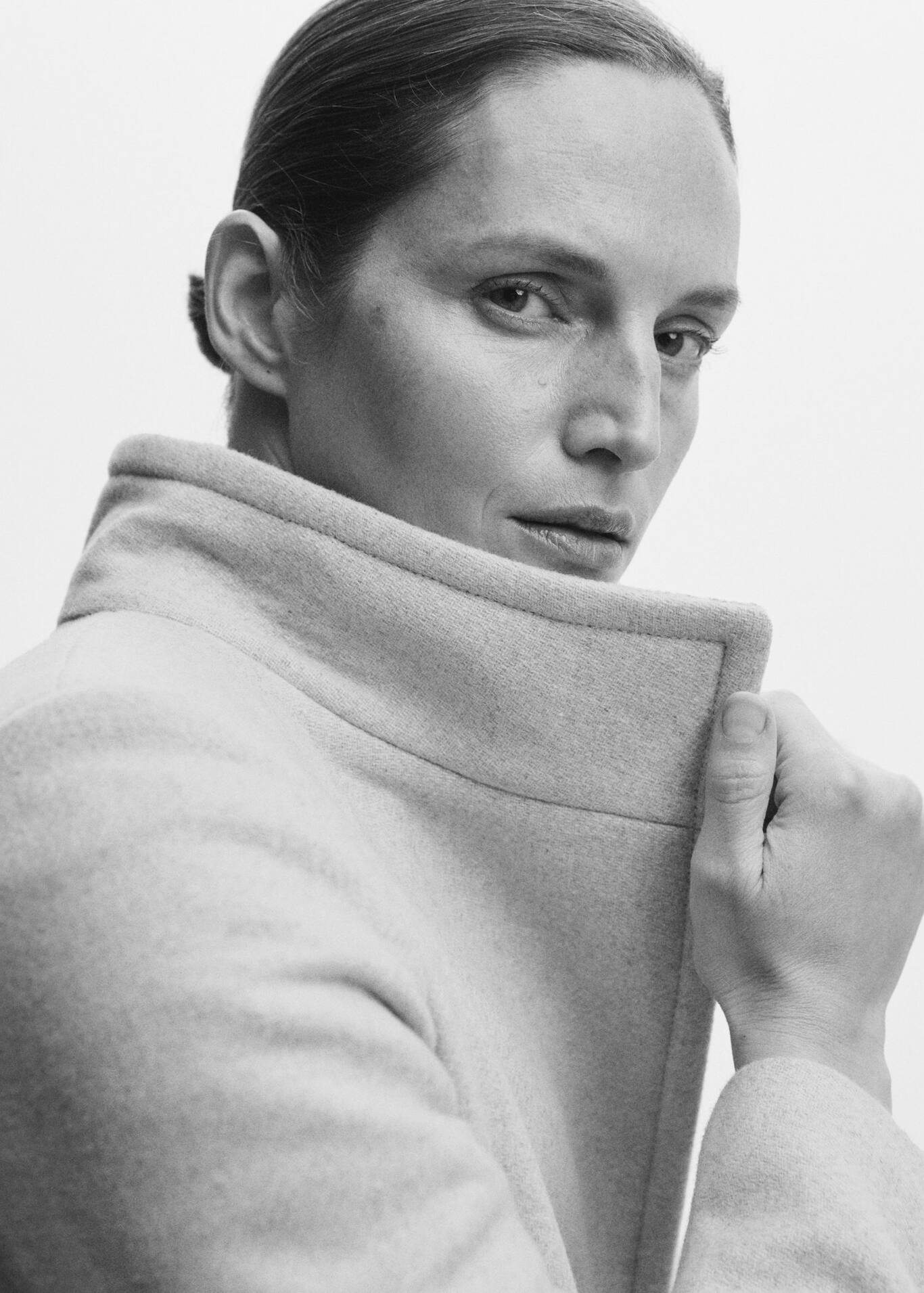 Woolen coat with belt Women Mango USA