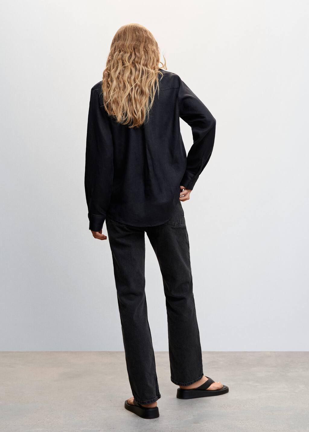 Mango Pocket linen shirt 4704710550