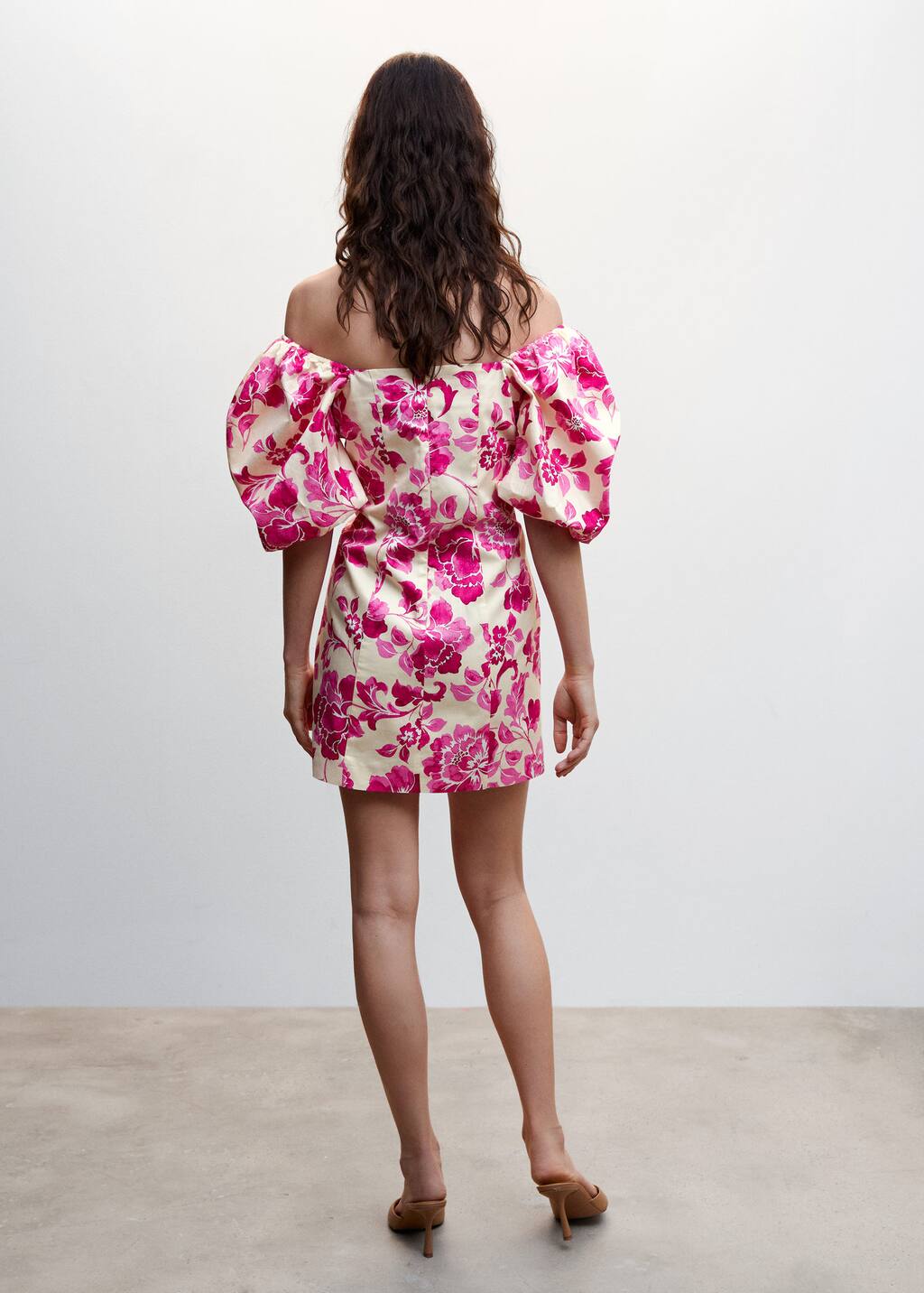 Mango Puffed sleeves short dress 4704863412
