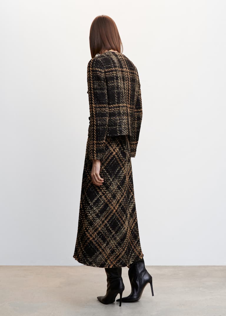 Tweed midi skirt Women Mango USA