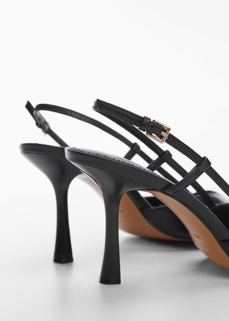 Sling back leather shoes Women Mango USA