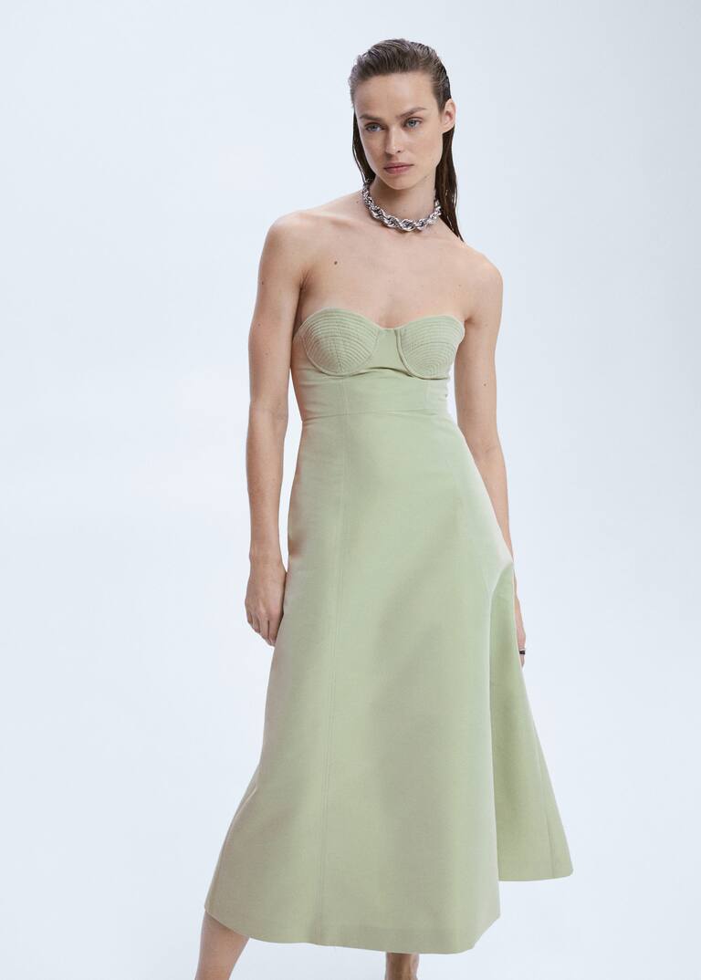 Flared corset dress Women Mango United Kingdom