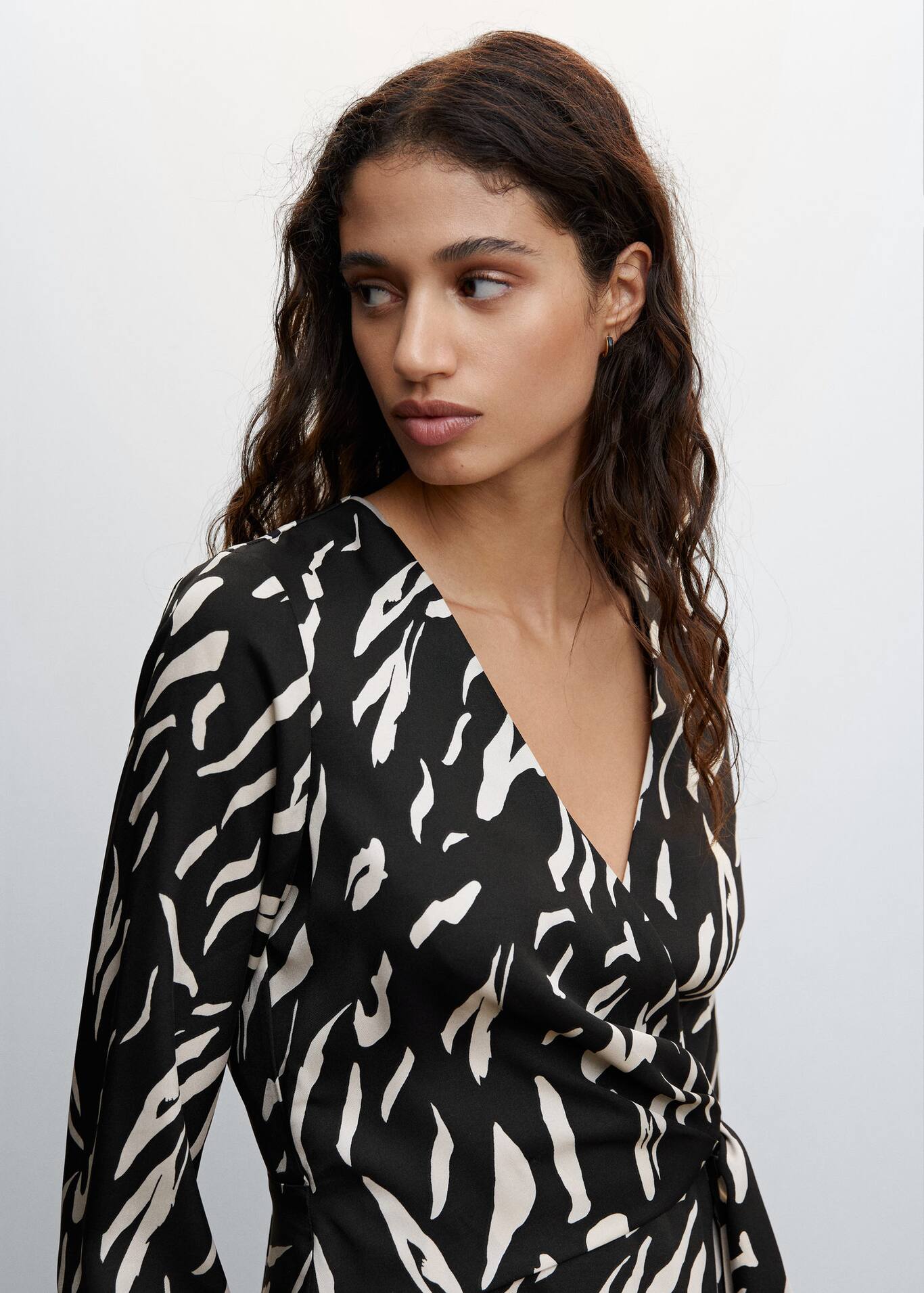 Knot print dress Women MANGO OUTLET USA