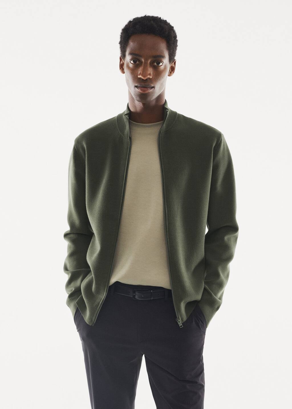 Mango Zipped high collar cardigan 4706439937