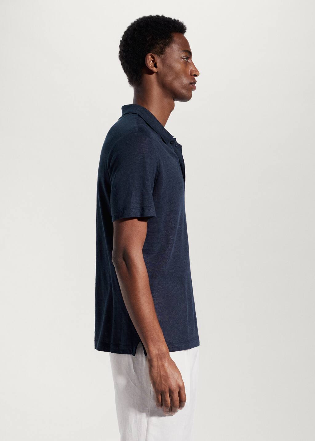 Mango Slim fit 100 linen polo shirt 4706592456