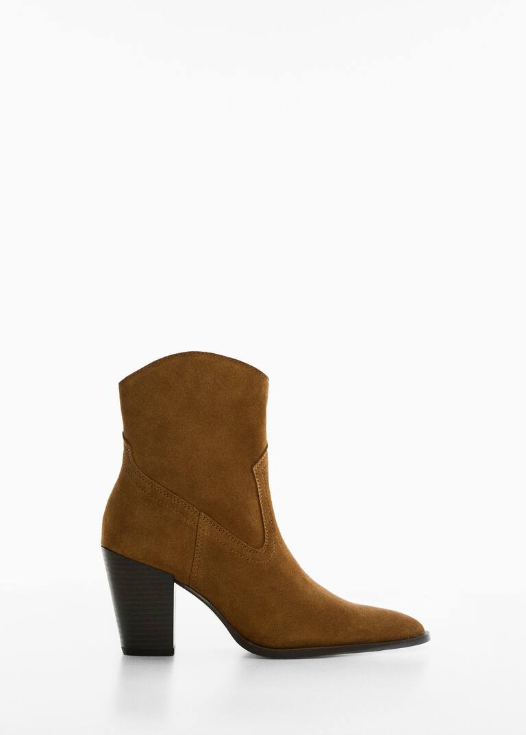 Suede leather ankle boots - Women | Mango USA