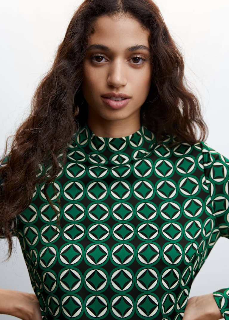 Printed retro dress - Women | Mango USA