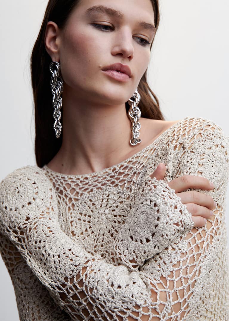 Crochet long dress Woman Mango South Africa