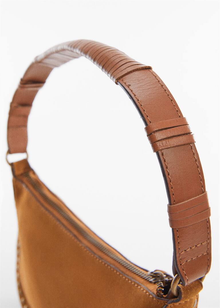 Stud leather bag Women Mango USA