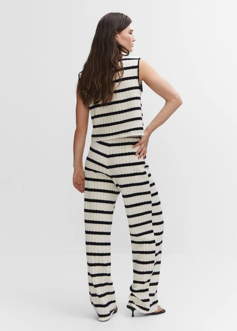 Striped knit pants Women Mango USA